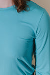 BASERANGE Classic Bamboo Fiber Bamboo Cotton Long Sleeve T-Shirt Collection Round Neck Bottoming Shirt France BAS-TOLS-BL-SP25-LSS Turquoise TOLS-BL-000